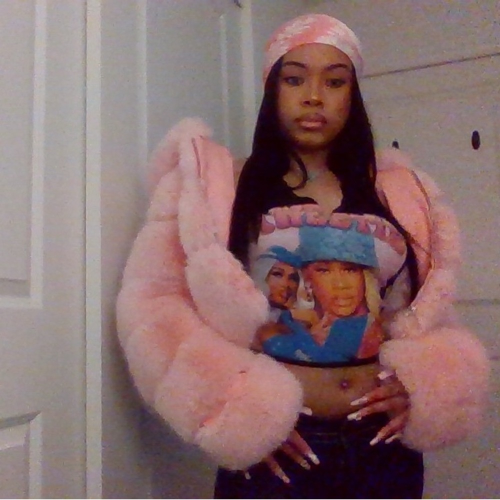 cropped fur coat